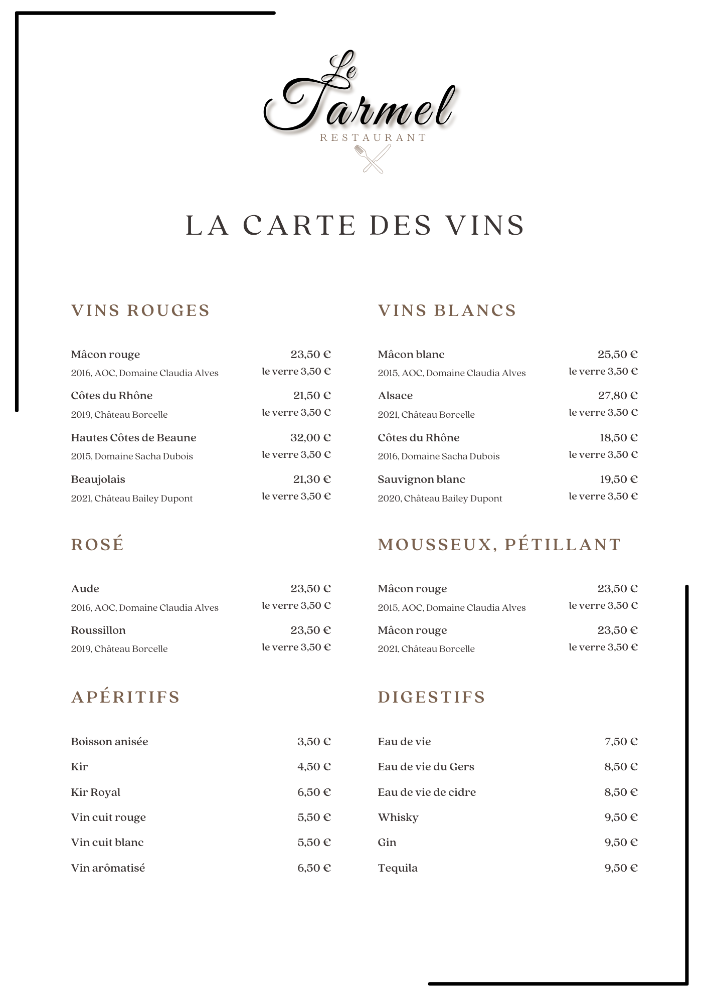 La Carte (2)